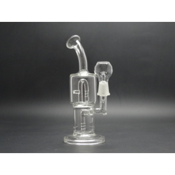 Clear Glass Oil Rig Wholesale with Injected Tube Perc and 14.5mm Joint